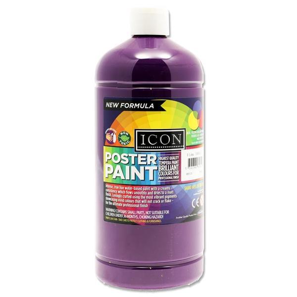 Icon Art 1ltr Poster Paint - Violet by Icon on Schoolbooks.ie