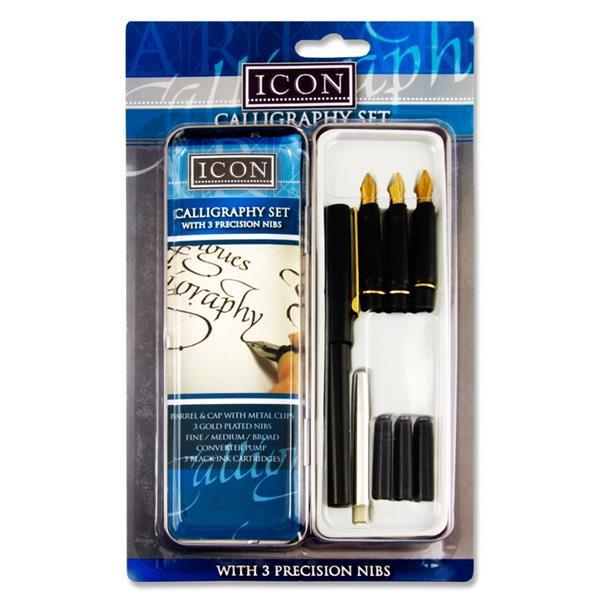 Icon Calligraphy Set In Tin by Icon on Schoolbooks.ie