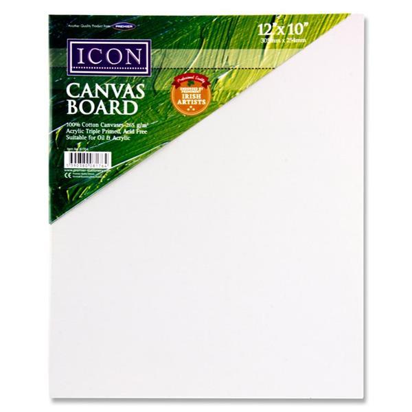 Icon Canvas Board 265gm2 - 12"x10" by Icon on Schoolbooks.ie