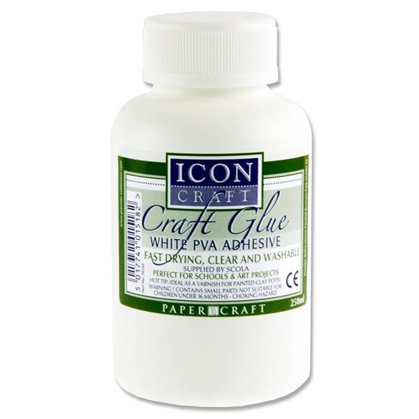 Icon Craft 250ml Pva Craft Glue with Brush by Icon on Schoolbooks.ie