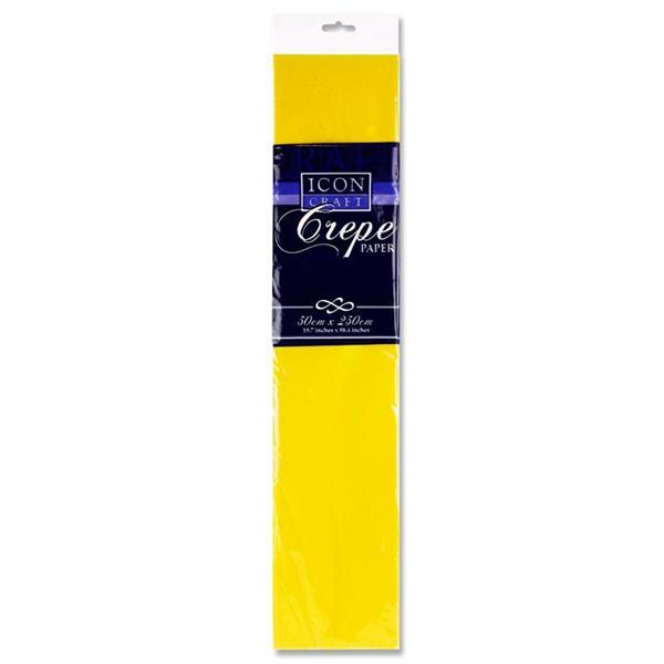 Icon Craft 50x250cm 17gsm Crepe Paper - Daffodil Yellow by Icon on Schoolbooks.ie