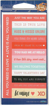 ■ Icon Craft Card 14 Stickers - Love by Icon Craft on Schoolbooks.ie