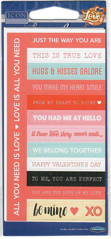 ■ Icon Craft Card 14 Stickers - Love by Icon Craft on Schoolbooks.ie