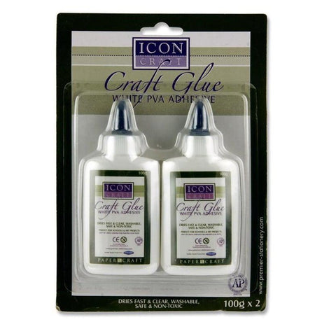 Icon Craft Card 2 x 100g Craft Pva Glue by Icon on Schoolbooks.ie