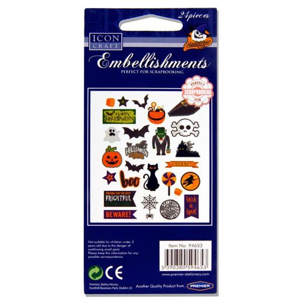 ■ Icon Craft Pack of 24 Embellishments - Halloween by Icon on Schoolbooks.ie