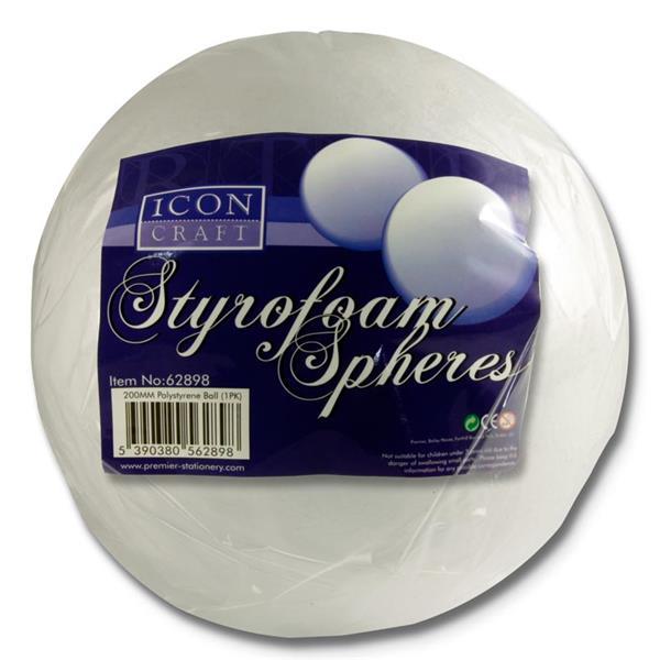 Icon Craft Styrofoam Sphere - 200mm by Icon on Schoolbooks.ie
