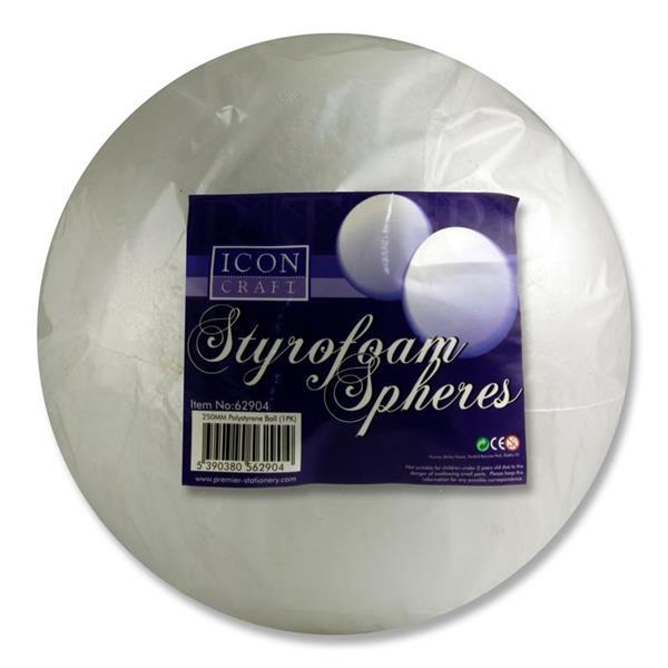 Icon Craft Styrofoam Sphere - 250mm by Icon on Schoolbooks.ie
