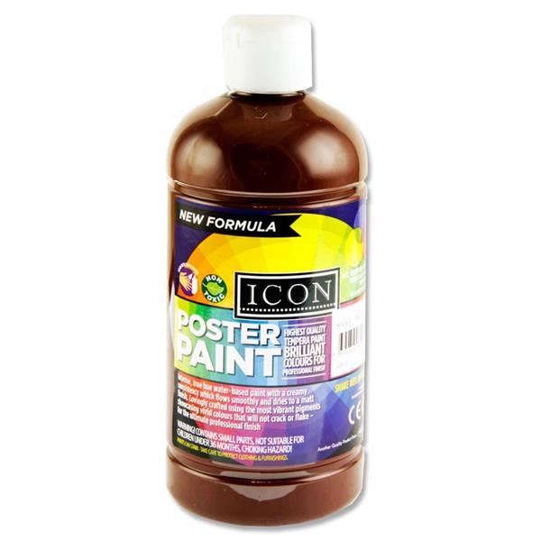 Icon Poster Paint 500ml - Brown - Burnt Umber by Icon on Schoolbooks.ie