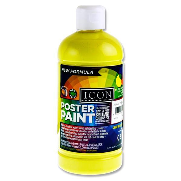 Icon Poster Paint 500ml - Lemon Yellow by Icon on Schoolbooks.ie