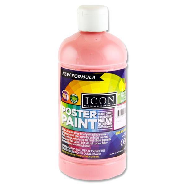 Icon Poster Paint 500ml - Pink by Icon on Schoolbooks.ie