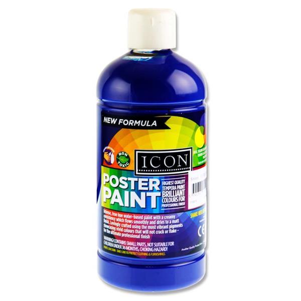 Icon Poster Paint 500ml - Ultramarine Blue by Icon on Schoolbooks.ie