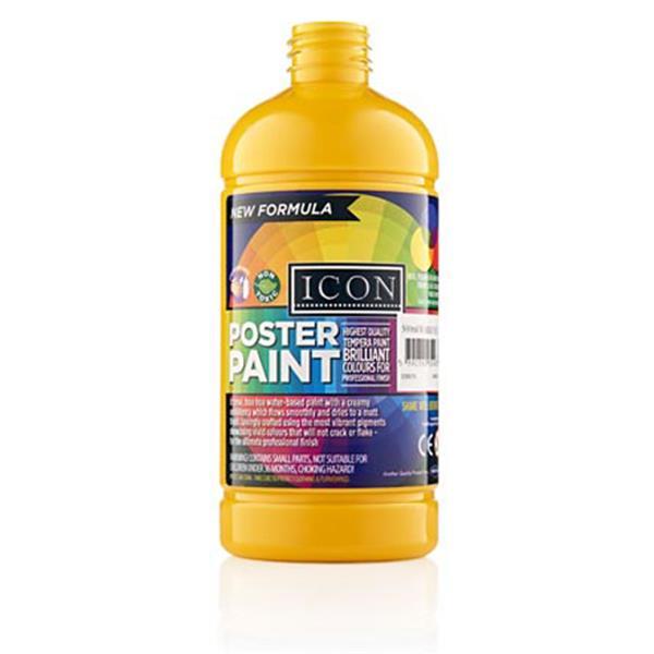 Icon Poster Paint 500ml - Warm Yellow by Icon on Schoolbooks.ie