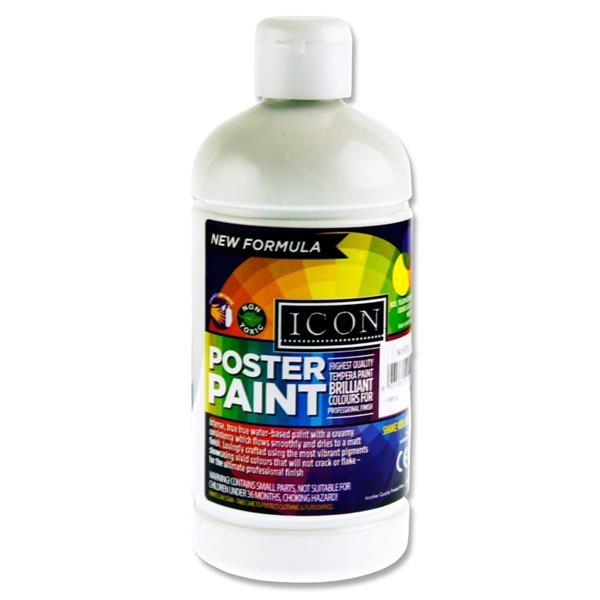 Icon Poster Paint 500ml - White by Icon on Schoolbooks.ie