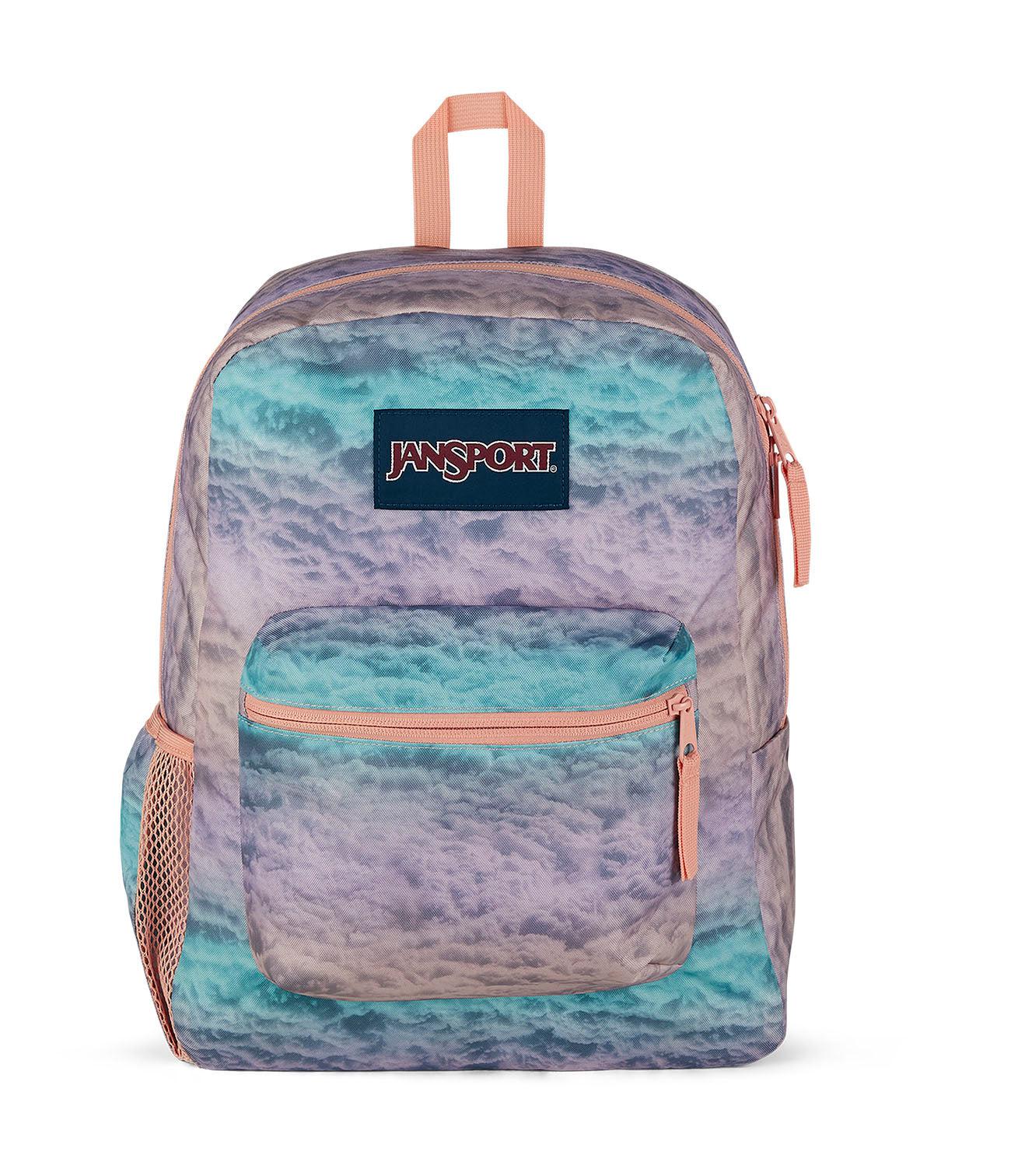 JanSport Cross Town Backpack Cotton Candy Clouds Schoolbooks.ie