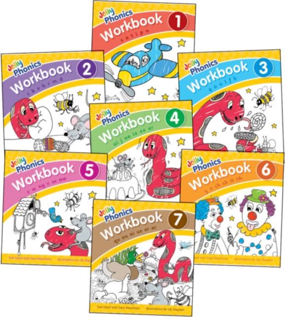Jolly Phonics Workbooks 1-7 Pack - Precursive Letters by Jolly Learning Ltd on Schoolbooks.ie