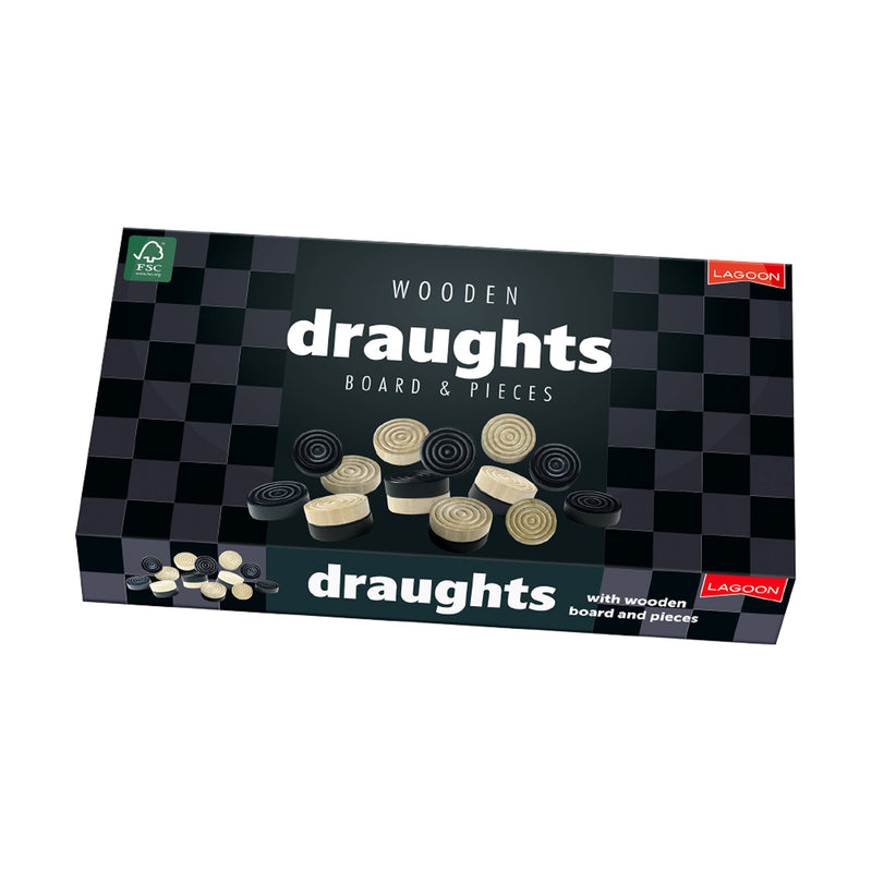Draughts - Wooden Board and Pieces by Lagoon on Schoolbooks.ie