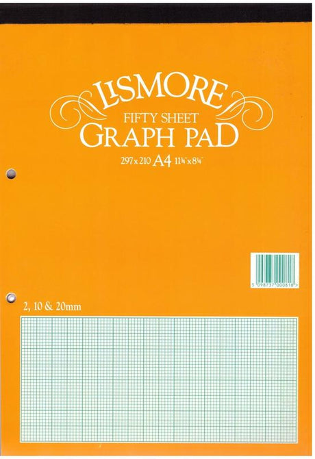 Graph Pad (2:10:20) A4 - 50 Sheet by Lismore on Schoolbooks.ie