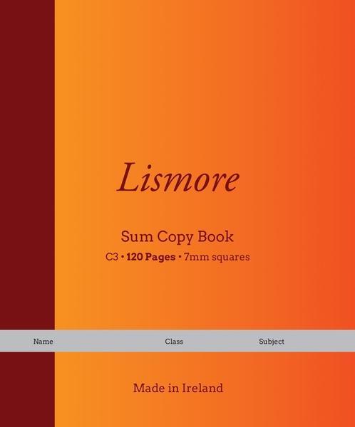 Lismore Sum Copy Book - C3 - 120 pages - 7mm squares - Pack of 5 by Lismore on Schoolbooks.ie