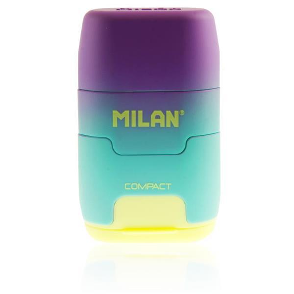 Milan - Twin Hole Sharpener and Eraser - Sunset - Assorted Colours by Milan on Schoolbooks.ie
