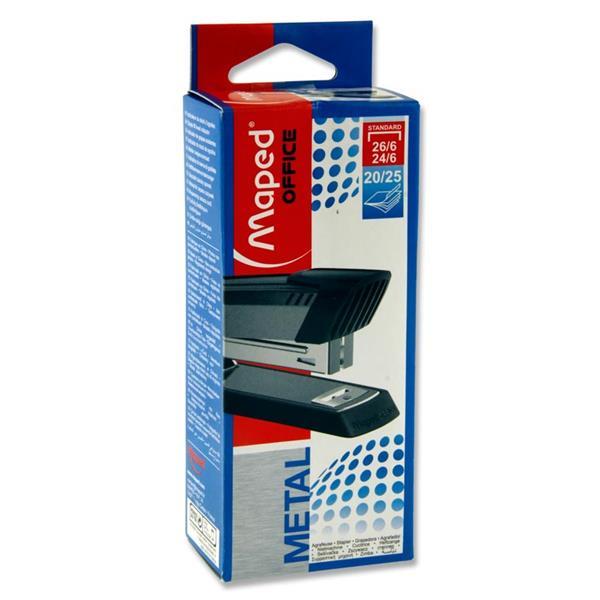 Maped 26/6 Half Strip Stapler - Metallic Grey by Maped on Schoolbooks.ie