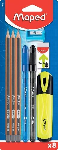 Maped - 8 piece Carded Stationery Set by Maped on Schoolbooks.ie