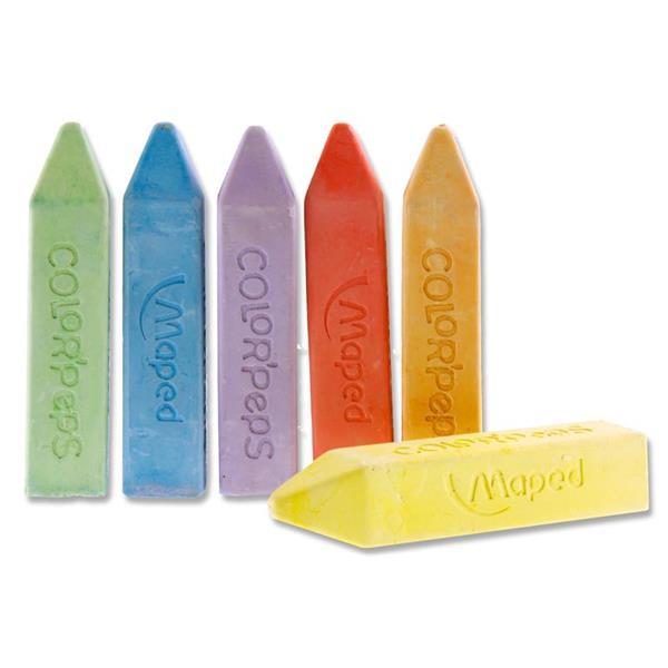 ■ Maped Color'peps Box 6 Squared Sidewalk Chalks by Maped on Schoolbooks.ie