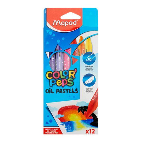 ■ Maped - Color'peps Box of 12 Oil Pastels by Maped on Schoolbooks.ie