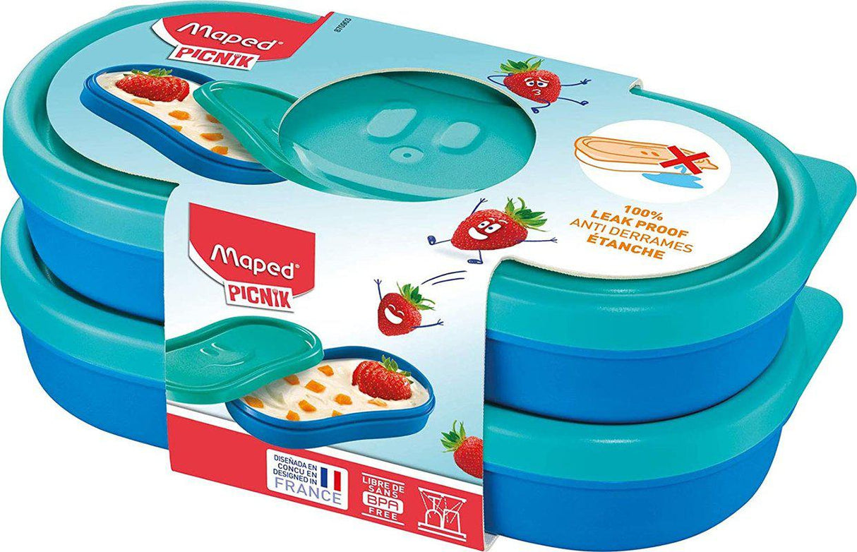 ■ Maped Picnik - Concept Kids Figurative Pack of 2 Snack Boxes - Blue by Maped on Schoolbooks.ie