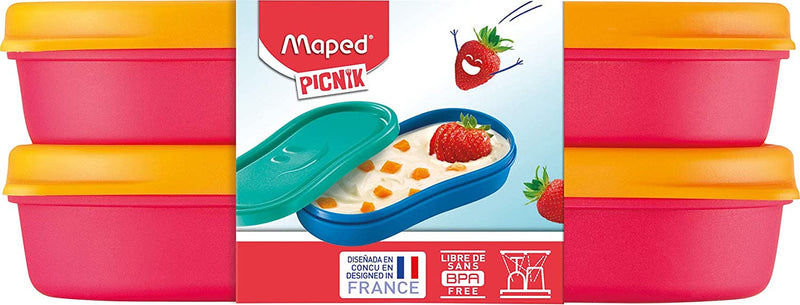 Maped Picnik 870903 Konzept Kinder Snack Snack Box (2 pro Pack) Blau