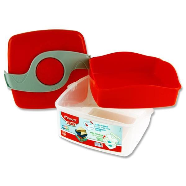 Maped - Picnik Concept - Twist Sandwich Box - Red by Maped on Schoolbooks.ie