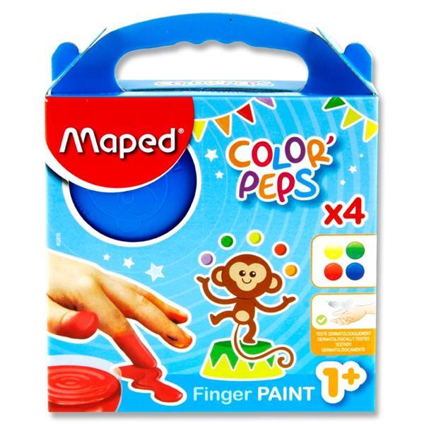 Maped Set 4x80g Color'peps Finger Paint by Maped on Schoolbooks.ie