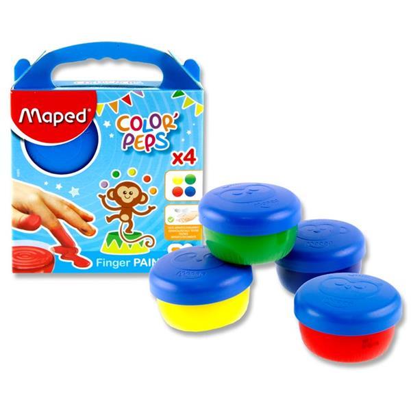 Maped Set 4x80g Color'peps Finger Paint by Maped on Schoolbooks.ie