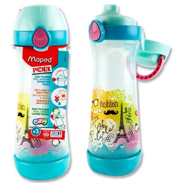 Maped Picnik - Concept 580ml Water Bottle With Handle - Paris Fashion by Maped on Schoolbooks.ie