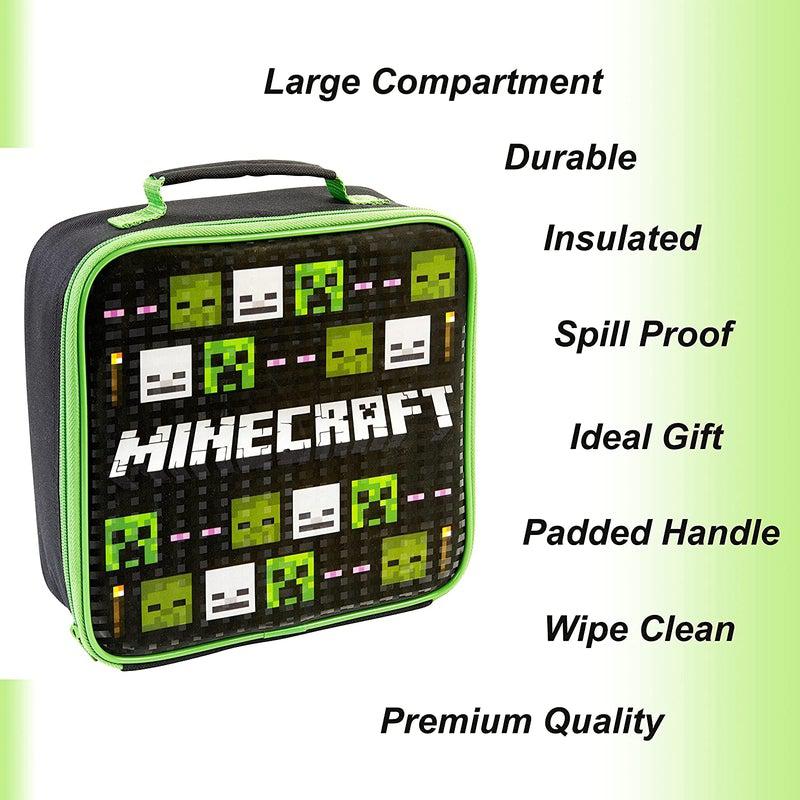 Minecraft - Lunch Bag - Black by Minecraft on Schoolbooks.ie