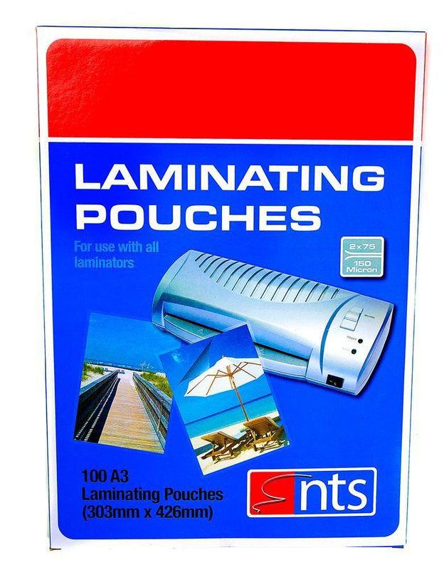 NTS - A3 Laminating Pouches - Pack of 100 by NTS on Schoolbooks.ie