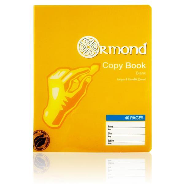 Ormond 40 Page Durable Cover Blank Copy Book by Ormond on Schoolbooks.ie
