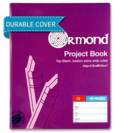 Ormond 40 Page No.15 Durable Cover Project Book by Ormond on Schoolbooks.ie