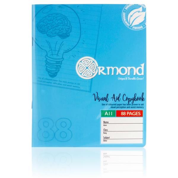 Ormond 88pg A11 Visual Memory Aid Durable Cover Copy Book - Blue by Ormond on Schoolbooks.ie