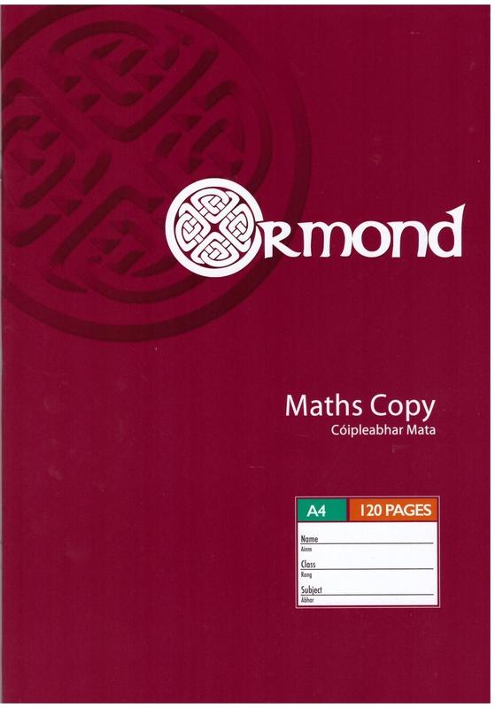 Ormond A4 120pg Maths Copy Book – Schoolbooks.ie