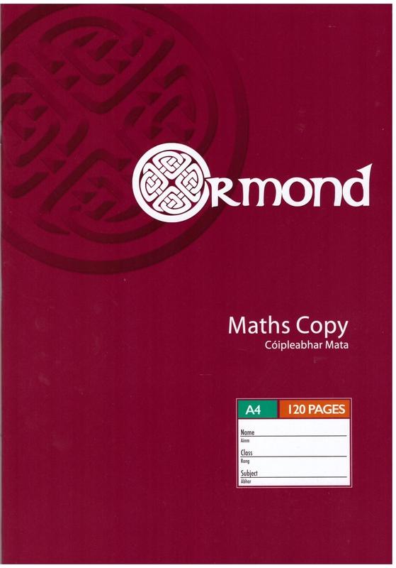 Ormond A4 120pg Maths Copy Book by Ormond on Schoolbooks.ie