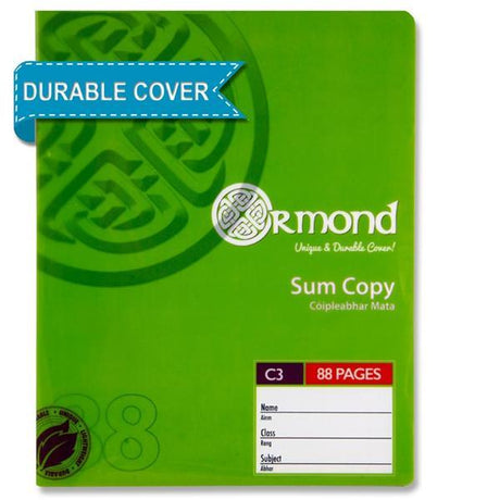 Ormond C3 88 Page Durable Cover - Sum Copy Book by Ormond on Schoolbooks.ie