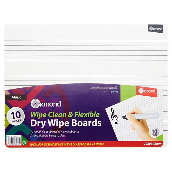 Ormond Dry Erase Boards Set Of 10 - Music by Ormond on Schoolbooks.ie