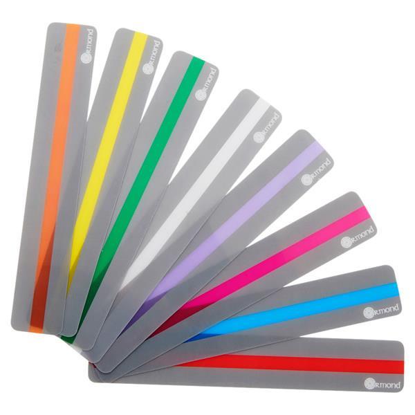 Ormond Packet of 8 Tinted Overlays 190x32mm by Ormond on Schoolbooks.ie
