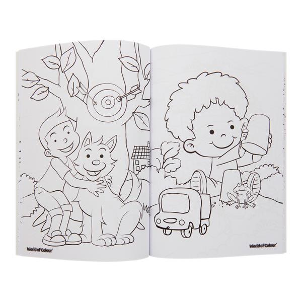 A4 48 Page Colour Fun Perforated Colouring Book by World of Colour on Schoolbooks.ie