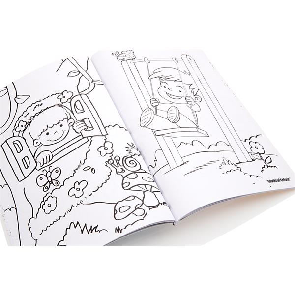 A4 48 Page Colour Fun Perforated Colouring Book by World of Colour on Schoolbooks.ie