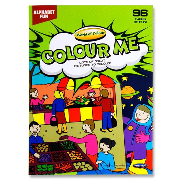 A4 96 Page Perforated Colouring Book - More Alphabet Fun by World of Colour on Schoolbooks.ie