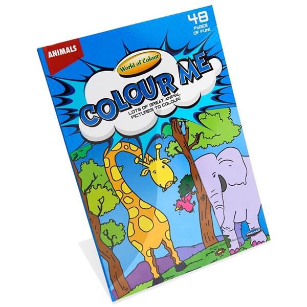 A4 48 Page Colour Fun Perforated Colouring Book - Animals by World of Colour on Schoolbooks.ie