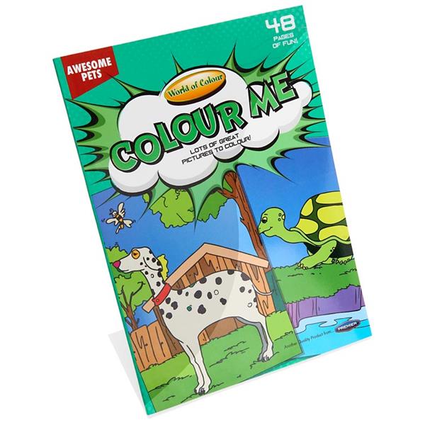A4 48 Page Colour Fun Perforated Colouring Book - Pets by World of Colour on Schoolbooks.ie