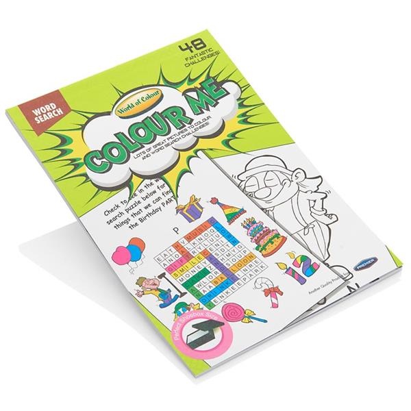 A5 48 Page Word Search Colouring Book by World of Colour on Schoolbooks.ie