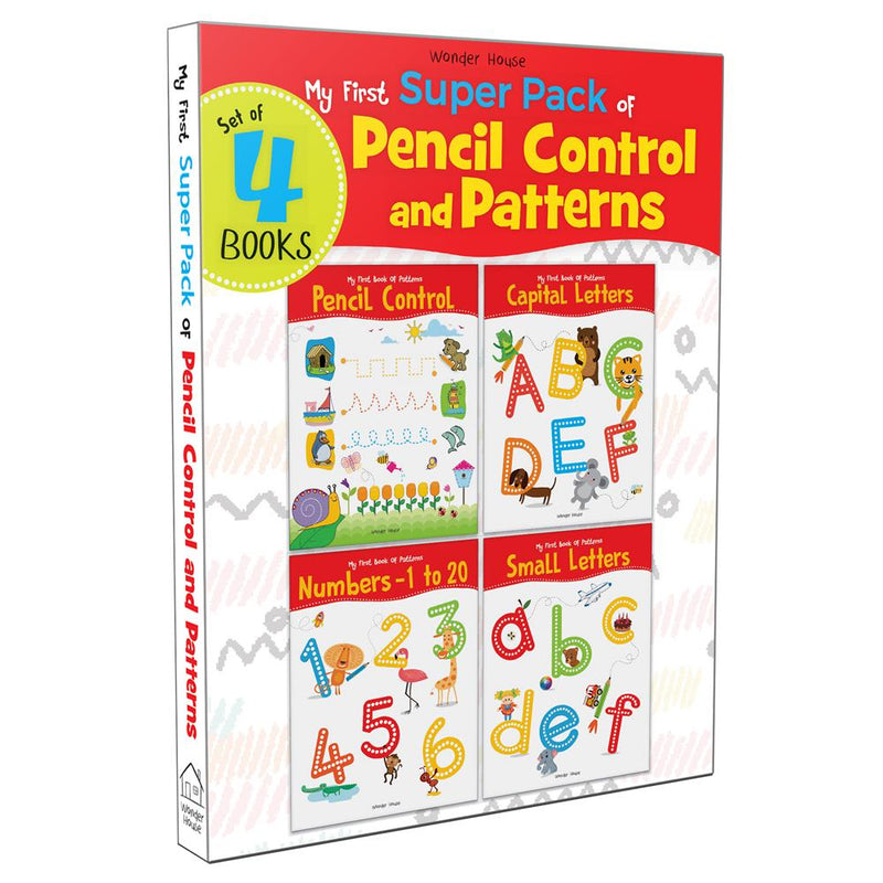 My First Super Boxset Of Pencil Control & Patterns - 4 Book Box Set by Wonder House on Schoolbooks.ie